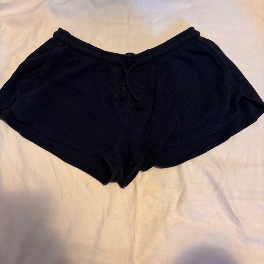 Brandy Melville Navy Waffle Knit Athletic Shorts
